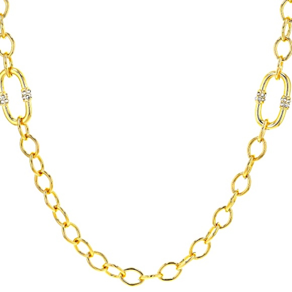 Gold and Silver rectangular Business necklace or fashion forward. 24 inches.